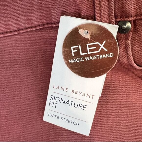 🫦 Lane Bryant mauve super stretch, mid rise, skinny jeans plus size 28 nwt - Picture 8 of 8